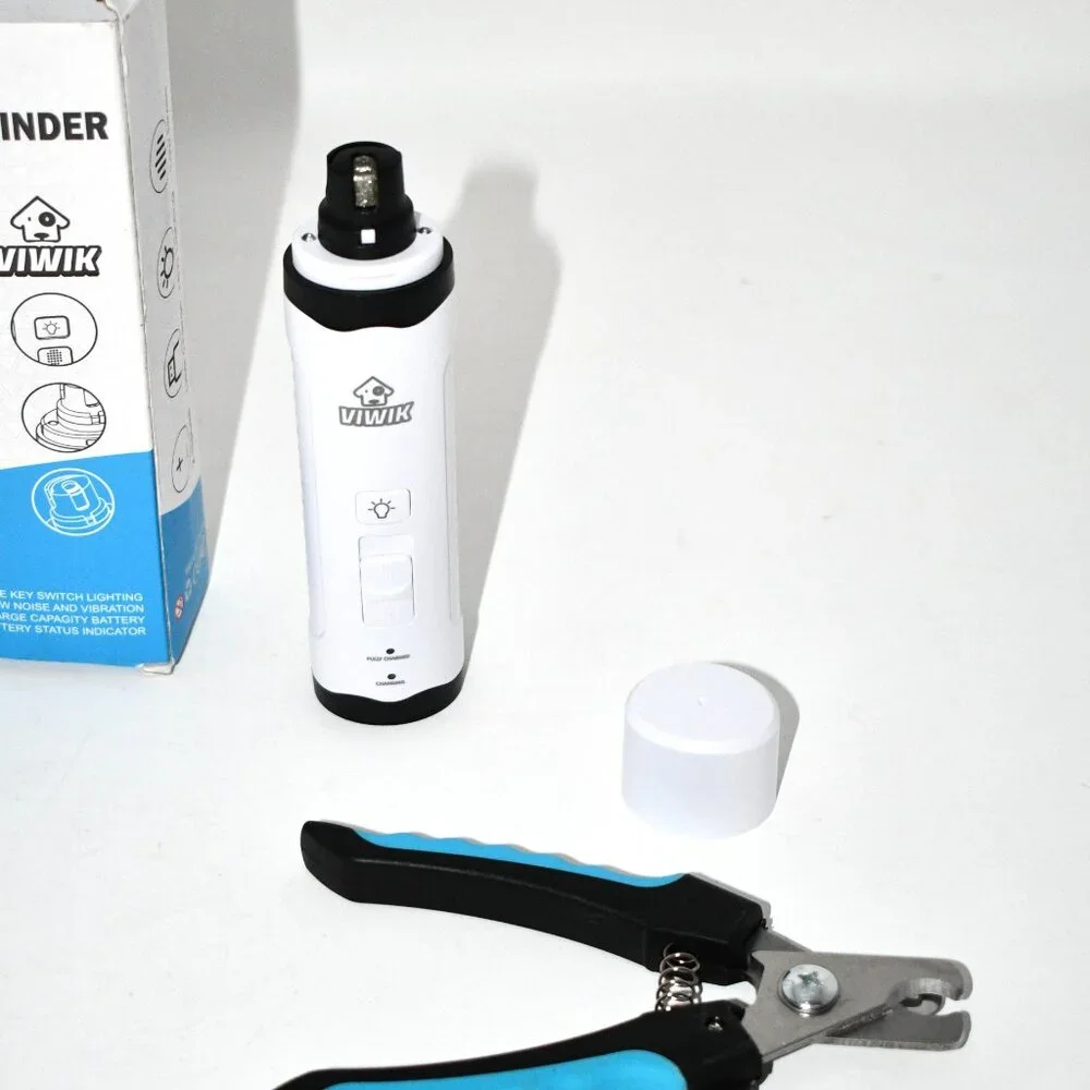 VIWIK Dog Nail Trimmers with LED Light – Electric Pet Nail Grinder & Clippers, 2